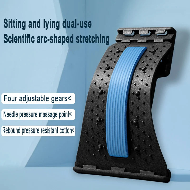 Back Cracker for Lower Back Pain Relief Lumbar Support Back Stretcher Multi-Level Adjustable Posture Corrector Sciatica YBAMQ001