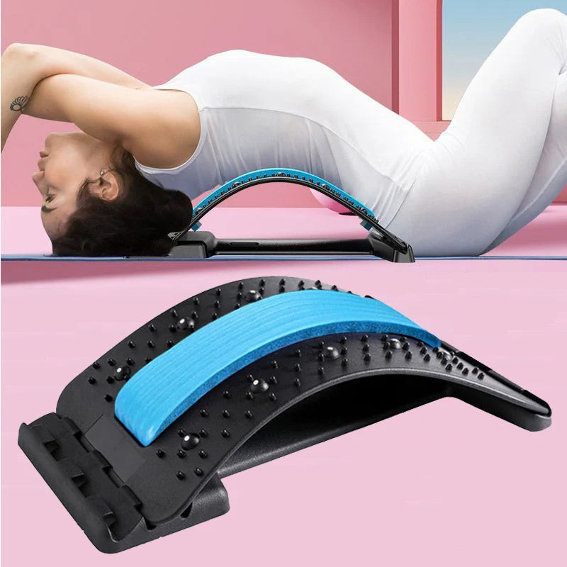 Back Cracker for Lower Back Pain Relief Lumbar Support Back Stretcher Multi-Level Adjustable Posture Corrector Sciatica YBAMQ001