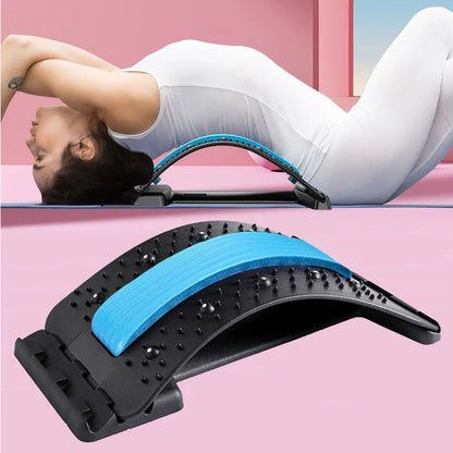 Back Cracker for Lower Back Pain Relief Lumbar Support Back Stretcher Multi-Level Adjustable Posture Corrector Sciatica YBAMQ001