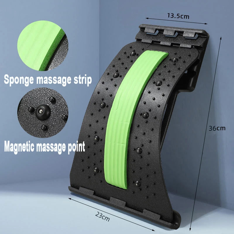 Back Cracker for Lower Back Pain Relief Lumbar Support Back Stretcher Multi-Level Adjustable Posture Corrector Sciatica YBAMQ001