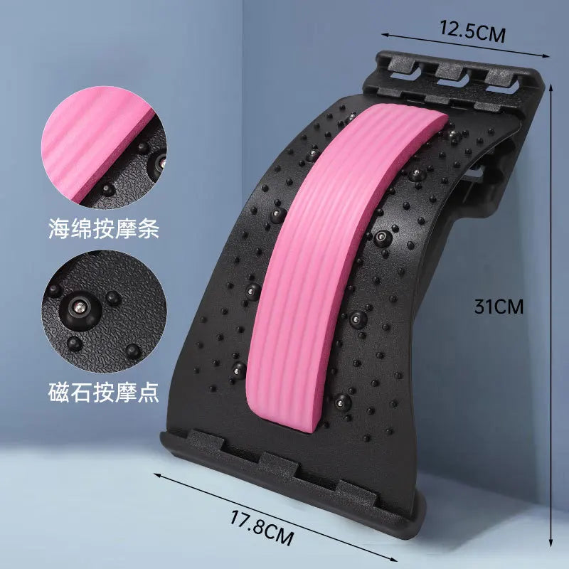 Back Cracker for Lower Back Pain Relief Lumbar Support Back Stretcher Multi-Level Adjustable Posture Corrector Sciatica YBAMQ001